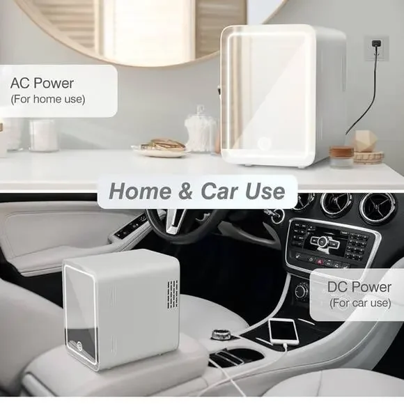 Skincare Mini Fridge Dimming LED Mirror (4 Liter6 Can)
Cooler Warmer Makeup Food - Picture 5 of 7